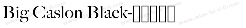 Big Caslon Black字体转换